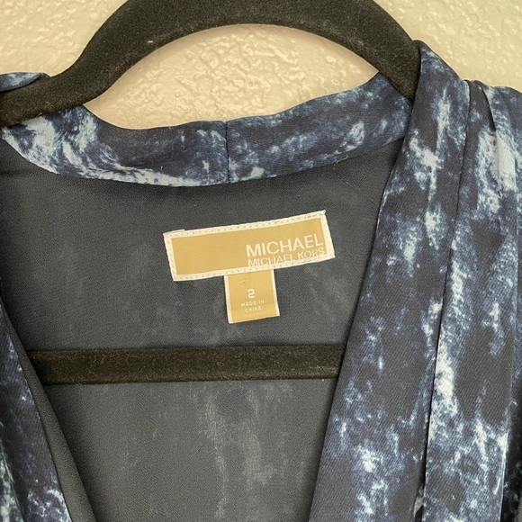 Michael Kors Tie Dress Blue and White - Picture 2 of 4